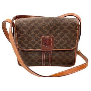 CELINE Brown Leather Shoulder Bag